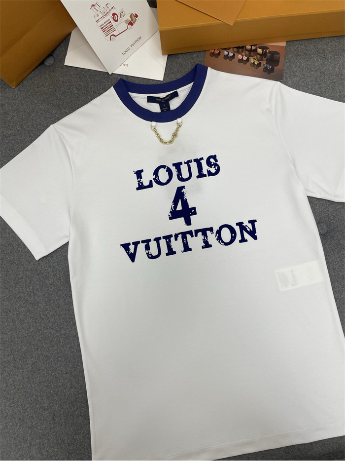 루이비통 Louis 4 Vuitton 크루넥 체인 반팔 티셔츠 (터보) - 상세 이미지