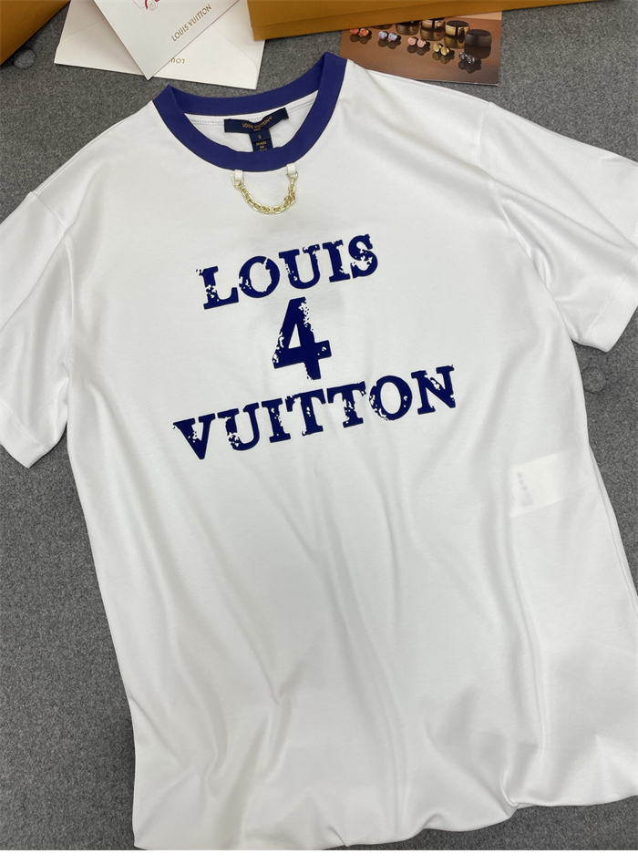 루이비통 Louis 4 Vuitton 크루넥 체인 반팔 티셔츠 (터보) - 상세 이미지