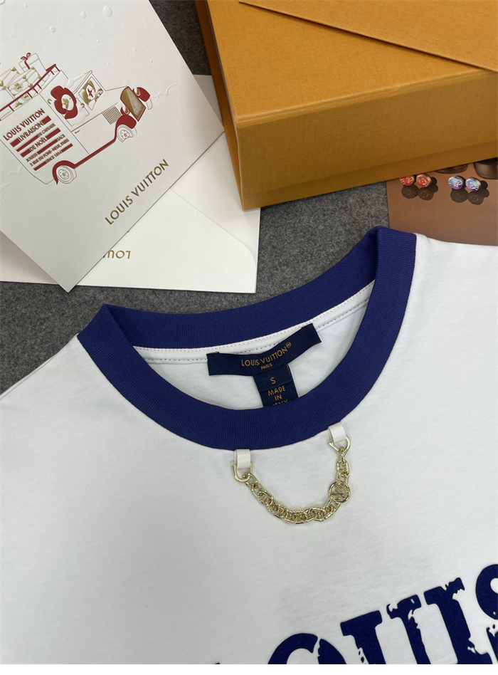 루이비통 Louis 4 Vuitton 크루넥 체인 반팔 티셔츠 (터보) - 상세 이미지