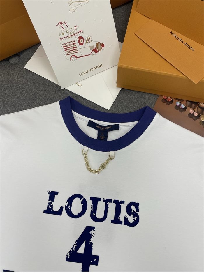 루이비통 Louis 4 Vuitton 크루넥 체인 반팔 티셔츠 (터보) - 상세 이미지
