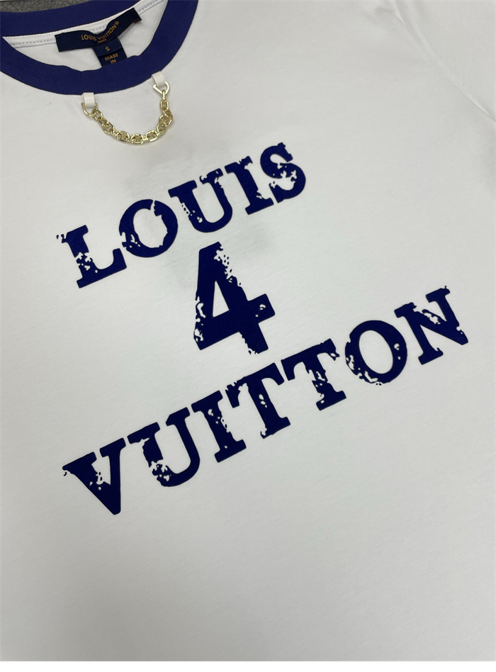 루이비통 Louis 4 Vuitton 크루넥 체인 반팔 티셔츠 (터보) - 상세 이미지