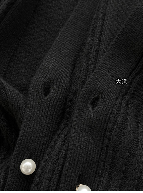 루이비통 v넥 메리노 울 케이블 베스트 - 상세 이미지