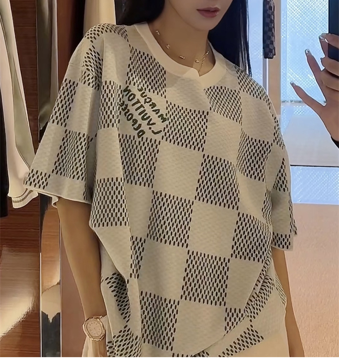 루이비통 다미에 자카드 MLVD 반팔 티셔츠 (터보) - 상세 이미지