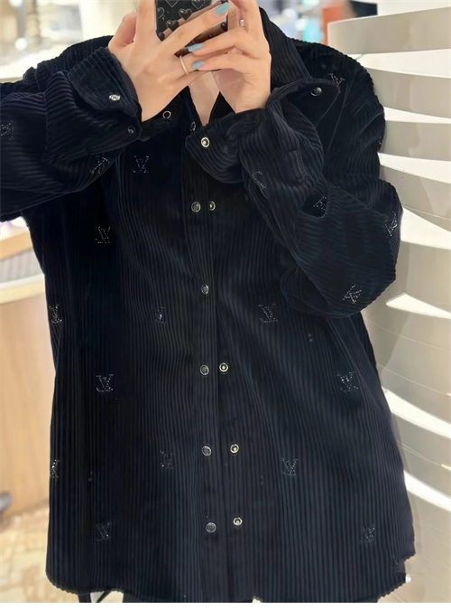 루이비통 디아만테 크리스탈 LV 코듀로이 셔츠（세븐） - 상세 이미지