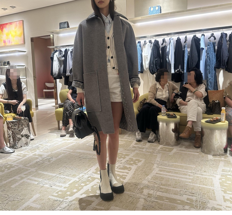 루이비통 리무버플 카라 더블 페이스 코트 - 상세 이미지