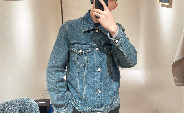 루이비통 모노그램 자카드 데님 자켓（세븐） - 상세 이미지