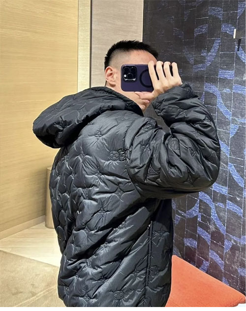 루이비통 모노그램 퀼티드 후디 블루종（TJ공장）