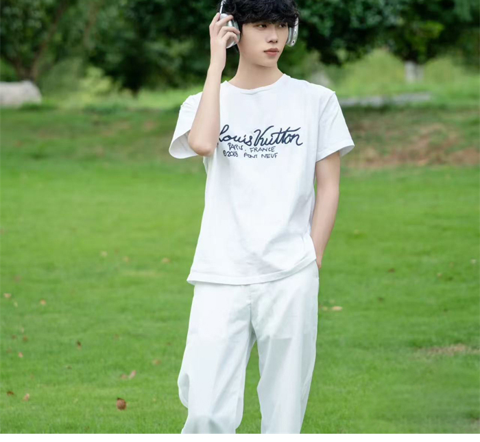 루이비통 버질 아블로 LV 인사이드아웃 파리 시그니처 티셔츠（세븐） - 상세 이미지