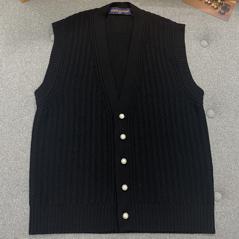 Louis Vuitton 루이비통 블랙 V넥 니트 베스트 레플리카 1번 이미지 - 의류 | 세미샵 레플리카 사이트