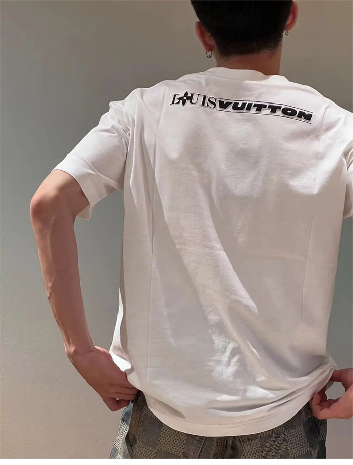 루이비통 아메리카 컵 그래픽 LV 반팔 티셔츠 - 상세 이미지