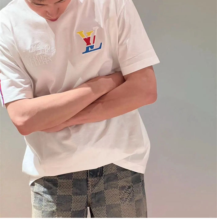 루이비통 아메리카 컵 그래픽 LV 반팔 티셔츠 - 상세 이미지