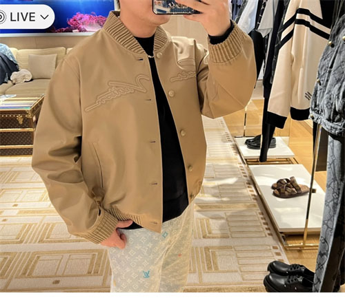 루이비통 엠브로이더드 코튼 블렌드 블루종 보머 (세븐) - 상세 이미지