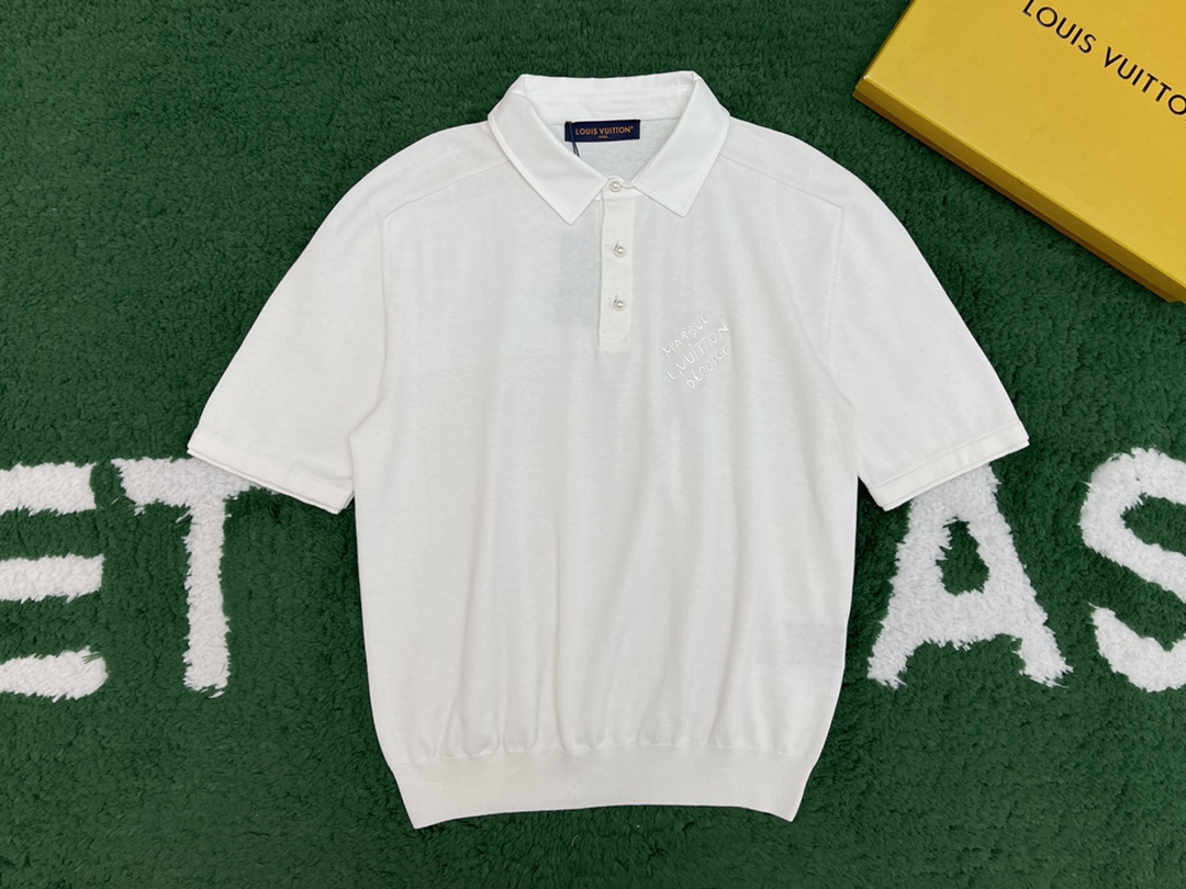 Louis Vuitton 루이비통 엠브로이더드 코튼 블렌드 폴로 반팔 티셔츠 “2COLOR” 레플리카 14번 이미지 - 의류 | 세미샵 레플리카 사이트