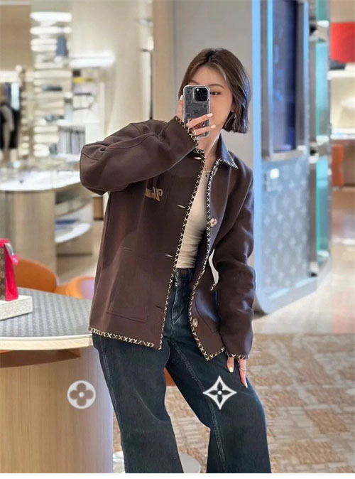 루이비통 엠브로이더드 코튼 워크웨어 자켓 - 상세 이미지