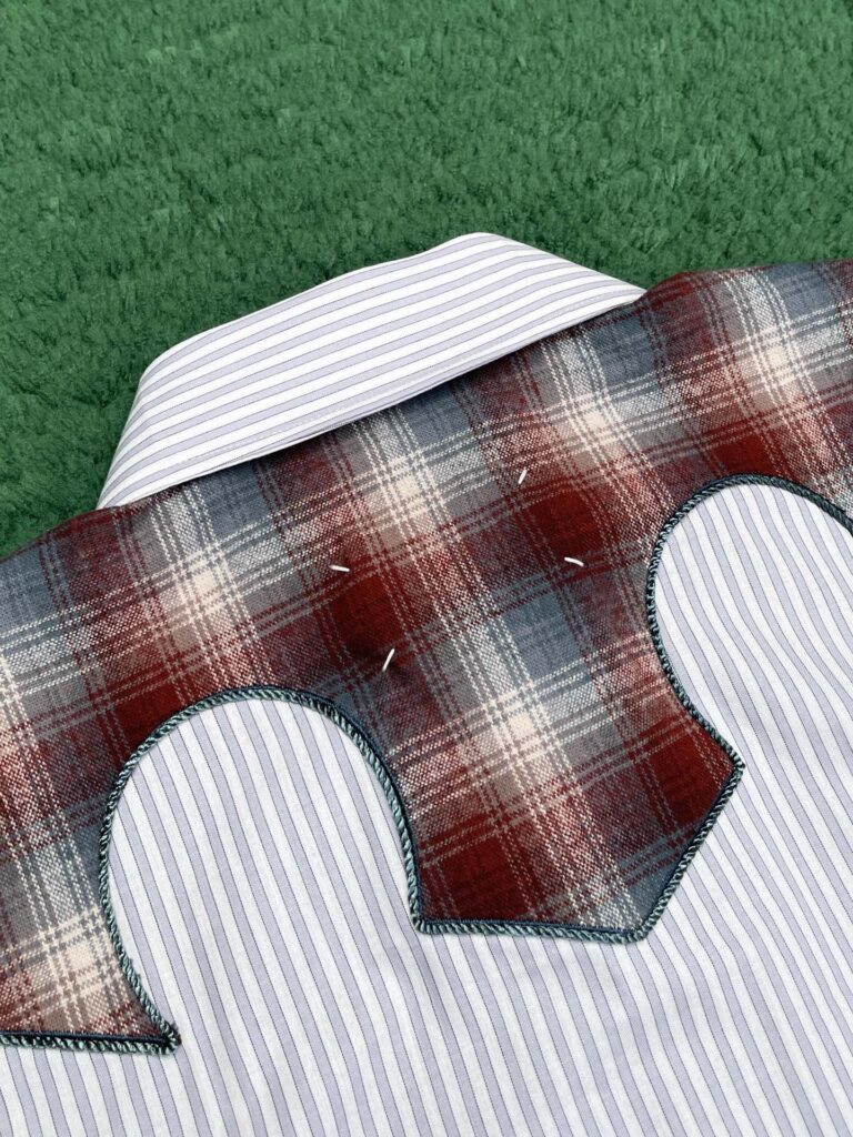 Maison Margiela 마르지엘라 23FW 그레이 & 브라운 코튼 체크 스트라이프 셔츠 레플리카 9번 이미지 - 의류 | 세미샵 레플리카 사이트