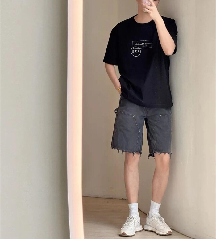 메종 마르지엘라 520 로고 반팔 티셔츠（레어） - 상세 이미지