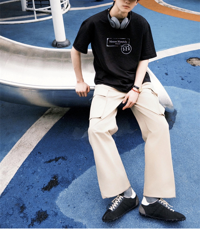 메종 마르지엘라 520 로고 반팔 티셔츠（레어） - 상세 이미지