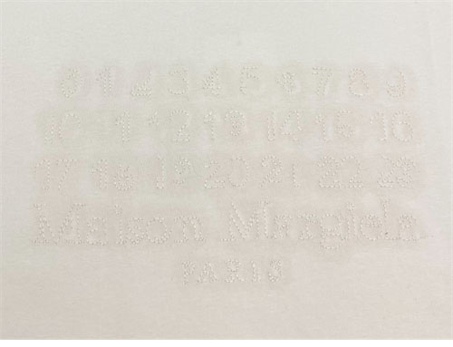 메종마르지엘라 MM6 Logo 자수 반팔 티셔츠 （레어） - 상세 이미지