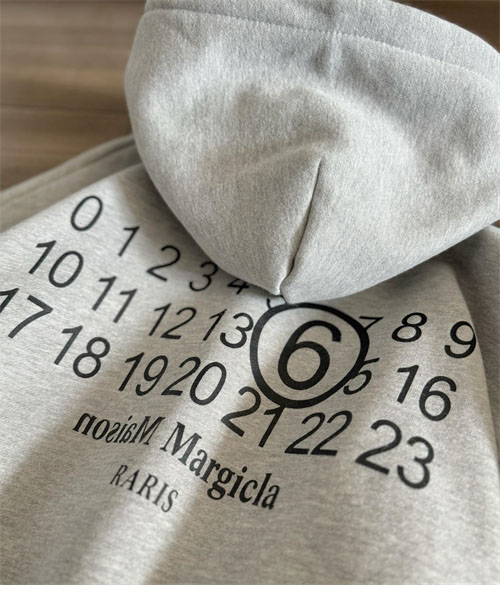 메종마르지엘라 MM6 스티치 로고 후디 - 상세 이미지