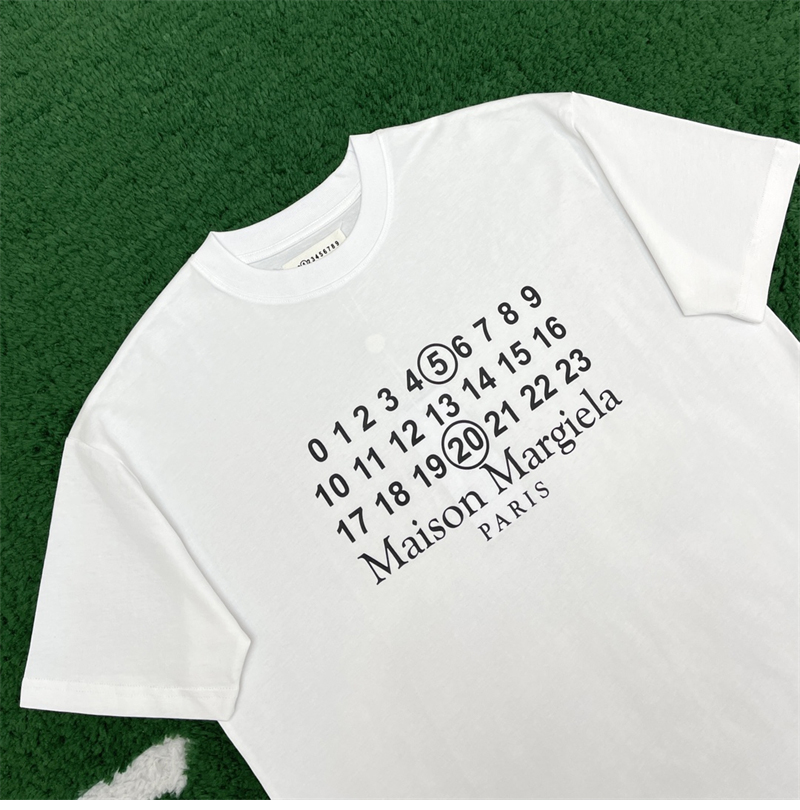 메종마르지엘라 MM6 시그니처 520 넘버 반팔 티셔츠 (레어) - 상세 이미지