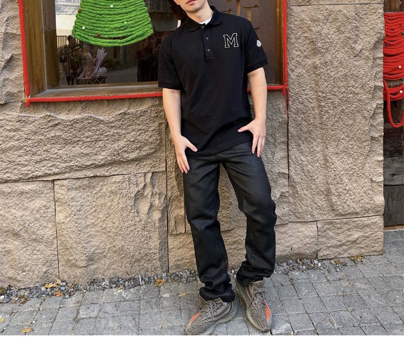 몽클레어 몽클레어 모노그램 코튼 피케 폴로 셔츠 레플리카 5번 이미지 - 의류 | 세미샵 레플리카 사이트