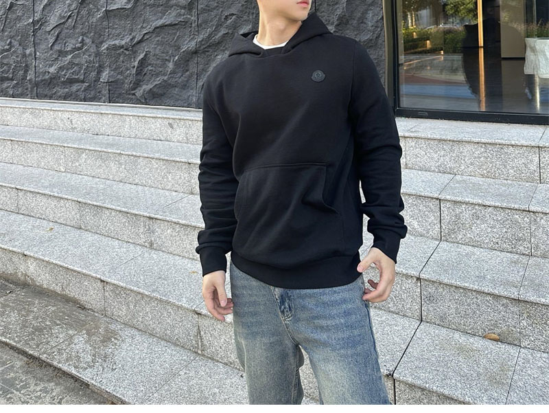 몽클레어 몽클레어 블랙 로고 패치 코튼 후디 （세븐） 레플리카 4번 이미지 - 의류 | 세미샵 레플리카 사이트