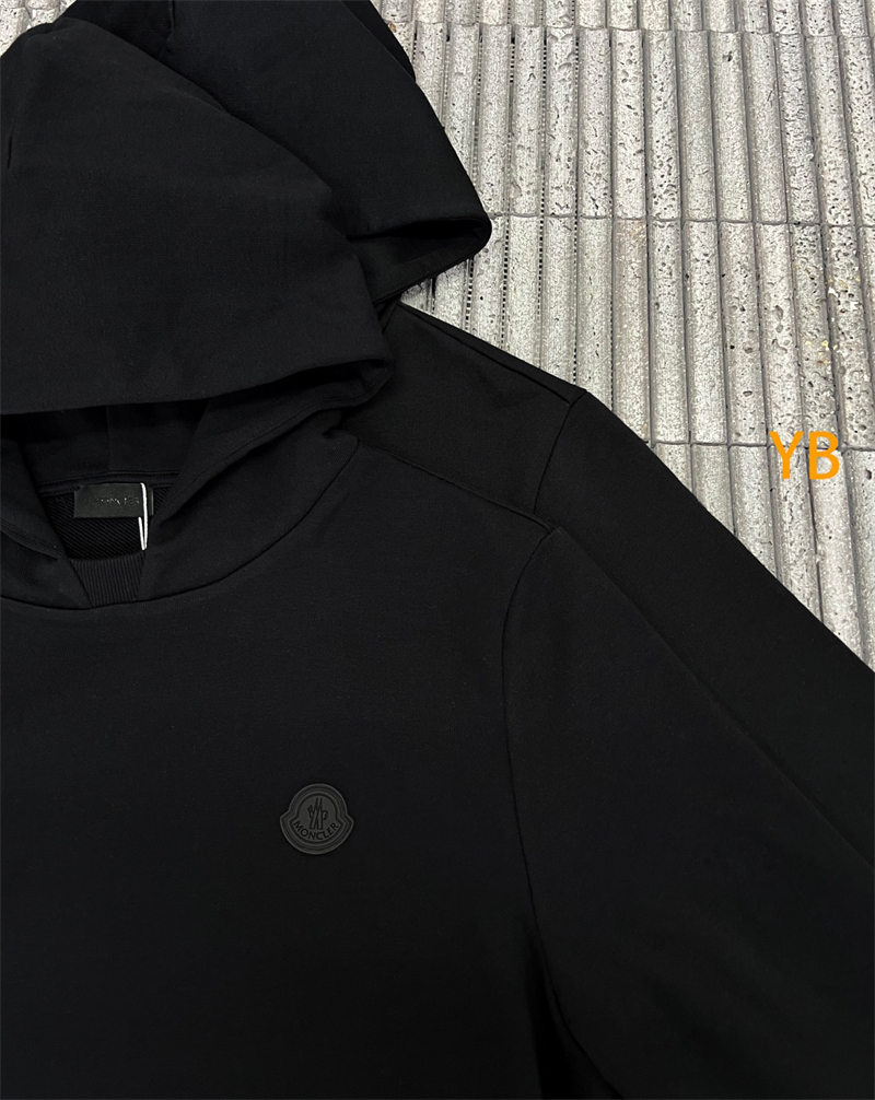 몽클레어 몽클레어 블랙 로고 패치 코튼 후디 （세븐） 레플리카 18번 이미지 - 의류 | 세미샵 레플리카 사이트