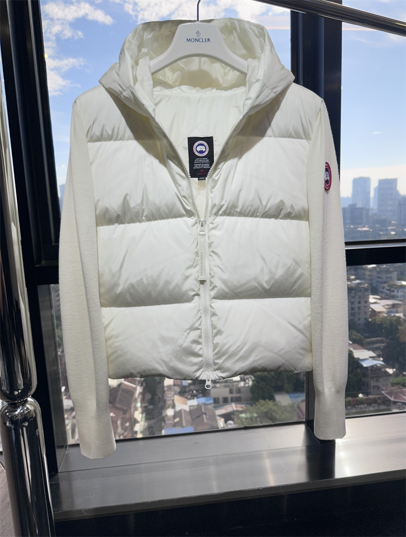 캐나다구스 캐나다구스 하이브리드 퀼티드 니트 후드 자켓 화이트 레플리카 5번 이미지 - 의류 | 세미샵 레플리카 사이트