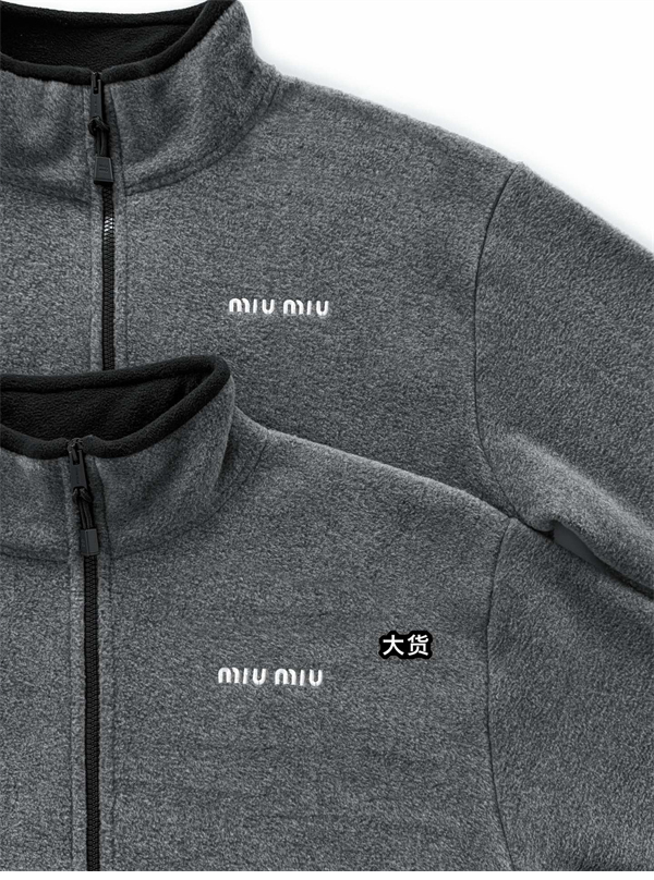 Miu Miu 미우미우 24FW 플리스 집업 자켓 그레이 레플리카 10번 이미지 - 의류 | 세미샵 레플리카 사이트
