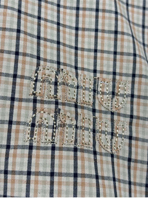 미우미우 24SS 로고 체크 자켓 - 상세 이미지