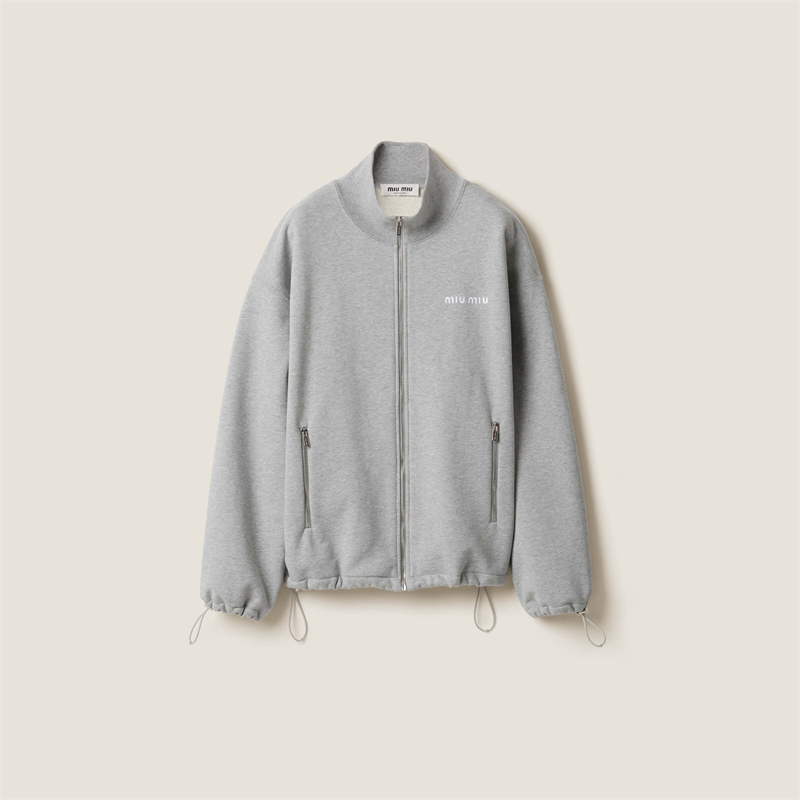 미우미우 미우미우 로고 코튼 플리스 집업 스웨트셔츠 레플리카 9번 이미지 - 의류 | 세미샵 레플리카 사이트