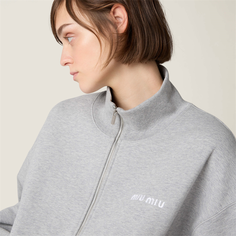 미우미우 미우미우 로고 코튼 플리스 집업 스웨트셔츠 레플리카 10번 이미지 - 의류 | 세미샵 레플리카 사이트