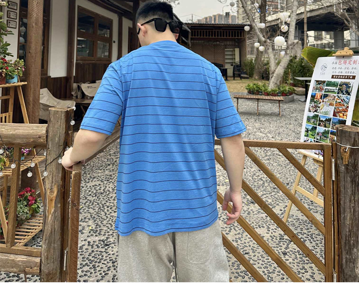 미우미우 스트라이프 저지 반팔 티셔츠（세븐） - 상세 이미지