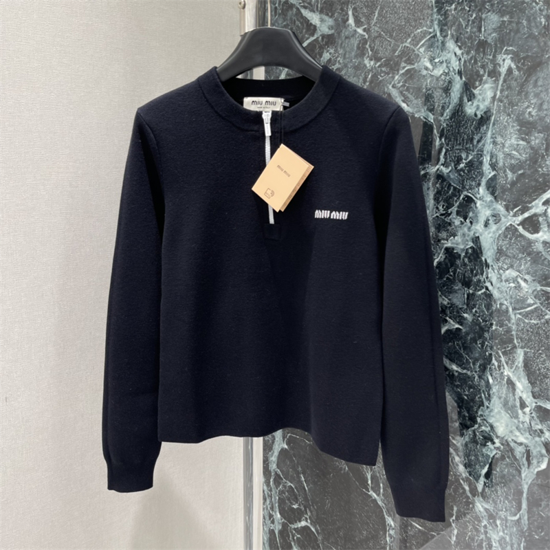 미우미우 미우미우 울 하프 집업 스웨터 니트 레플리카 7번 이미지 - 의류 | 세미샵 레플리카 사이트