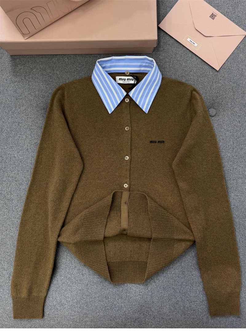 미우미우 미우미우 카라 엠벨리시드 캐시미어 가디건 레플리카 1번 이미지 - 의류 | 세미샵 레플리카 사이트