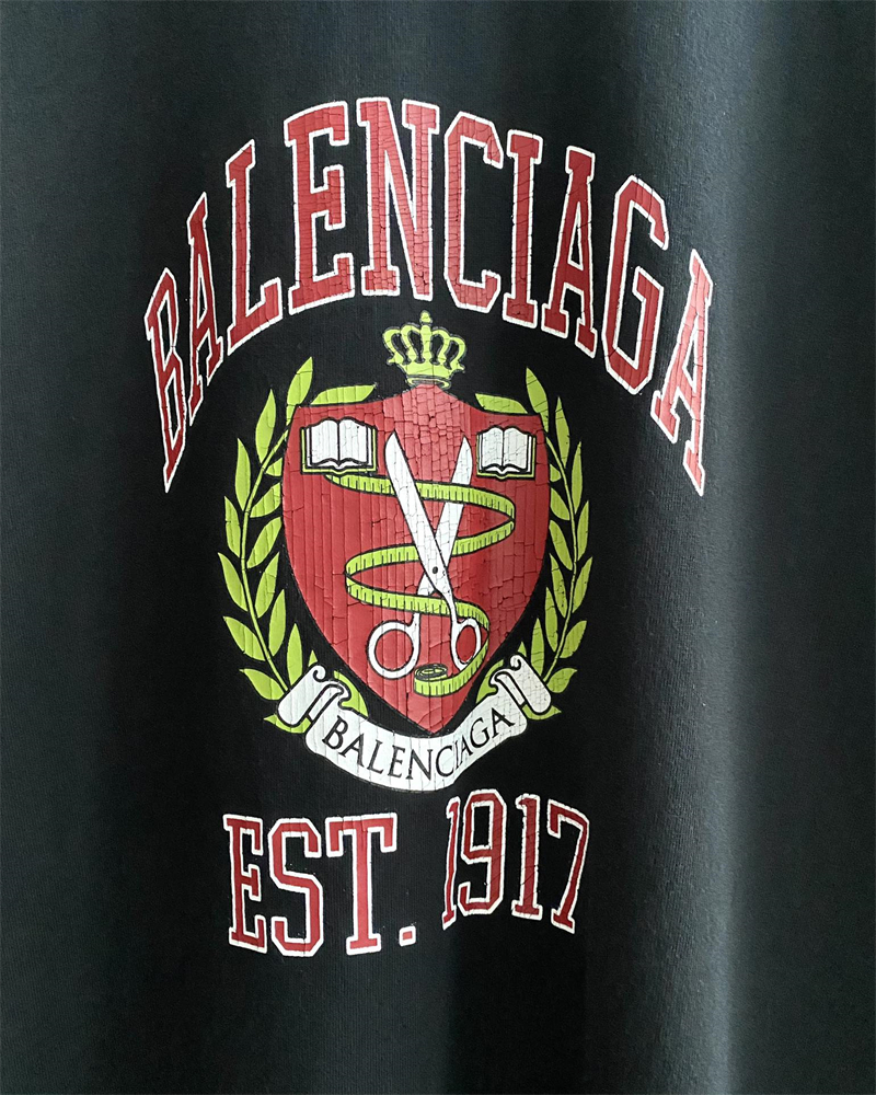 발렌시아가 발렌시아가 1917 컬리지 프린트 반팔 티셔츠 레플리카 21번 이미지 - 의류 | 세미샵 레플리카 사이트
