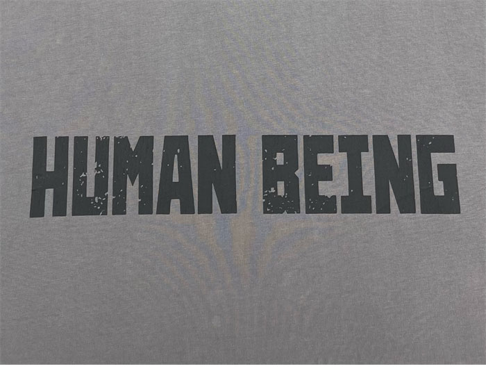 발렌시아가 Human Being 디스트로이드 반팔 티셔츠 (레어) - 상세 이미지