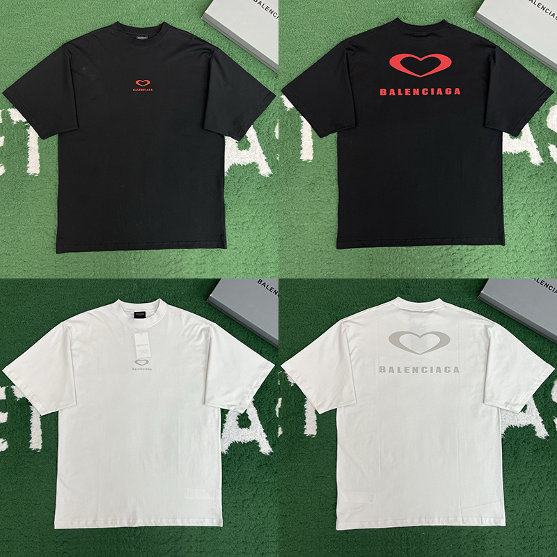 발렌시아가 QIXI 25 아트워크 반팔 티셔츠