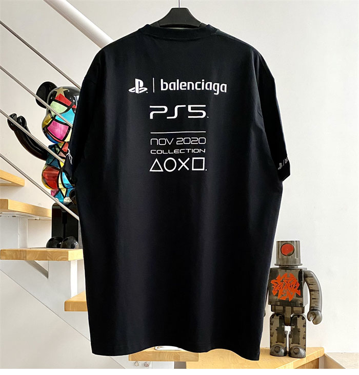 발렌시아가 x 소니 PS5 반팔 티셔츠 - 상세 이미지