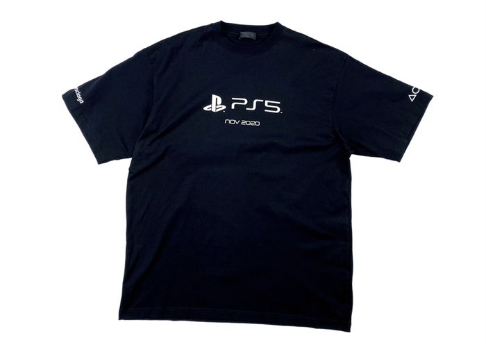 발렌시아가 x 소니 PS5 반팔 티셔츠 - 상세 이미지