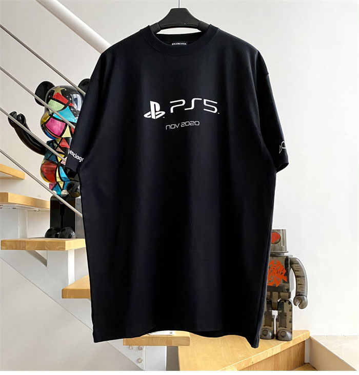 발렌시아가 x 소니 PS5 반팔 티셔츠 - 상세 이미지