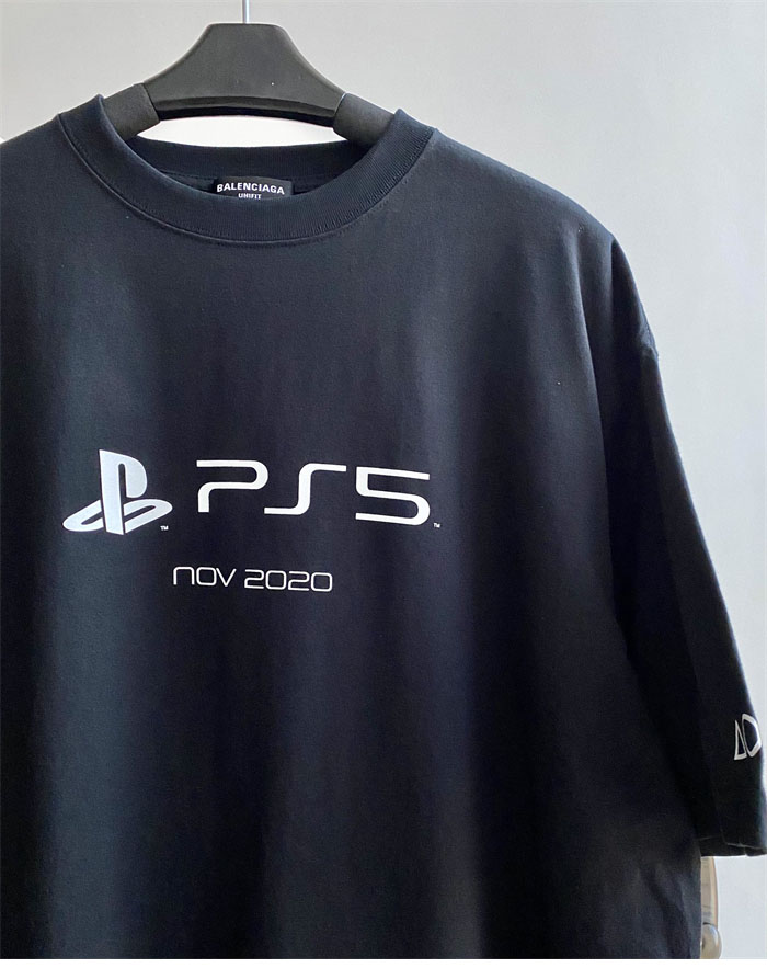 발렌시아가 x 소니 PS5 반팔 티셔츠 - 상세 이미지