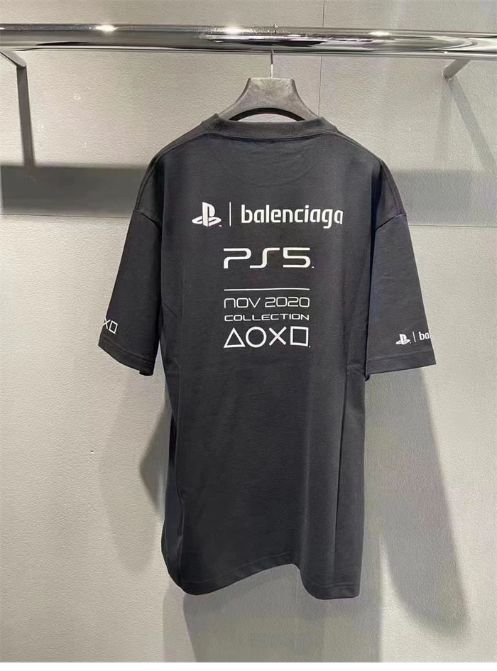 발렌시아가 x 소니 PS5 반팔 티셔츠 - 상세 이미지