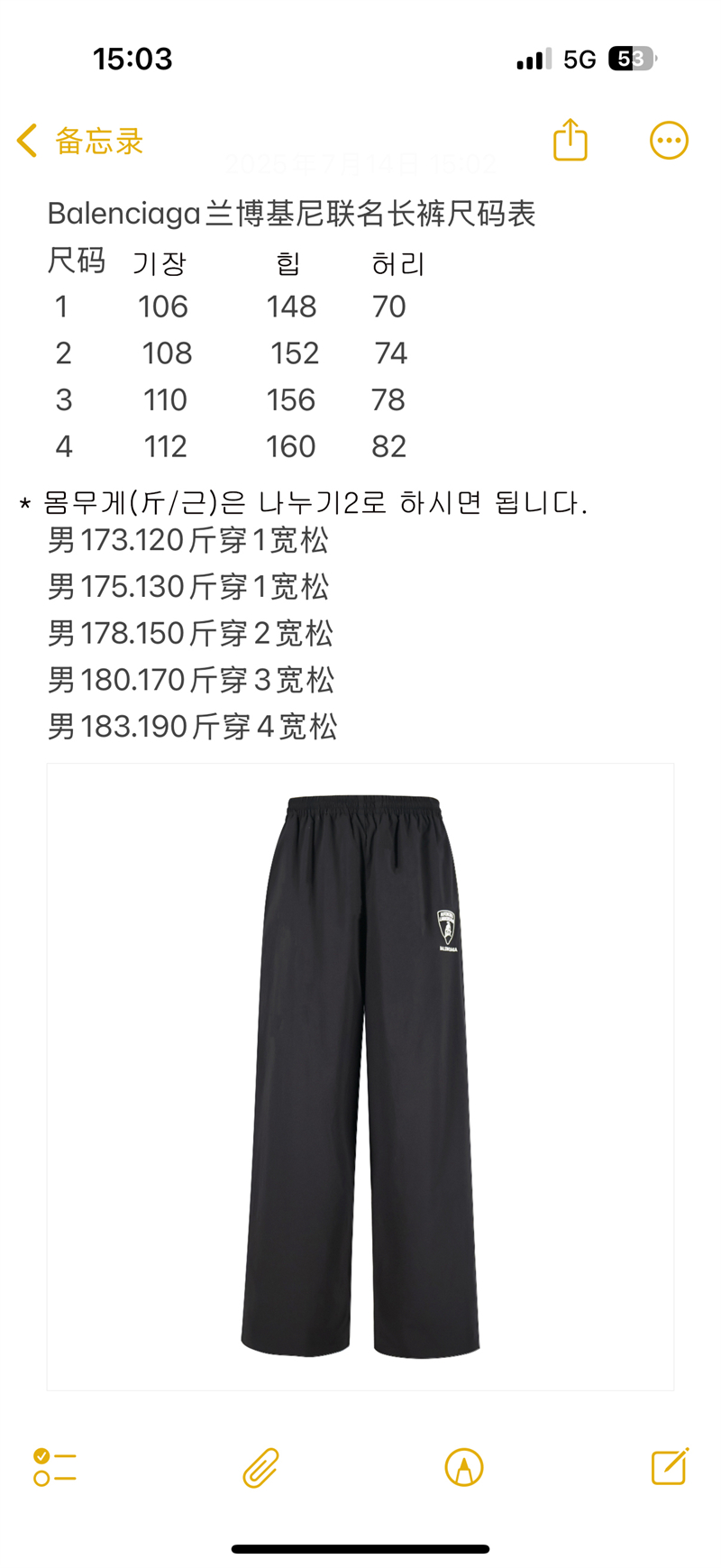 발렌시아가 x 오토모빌리 람보르기니 트랙수트 팬츠（세븐） - 상세 이미지