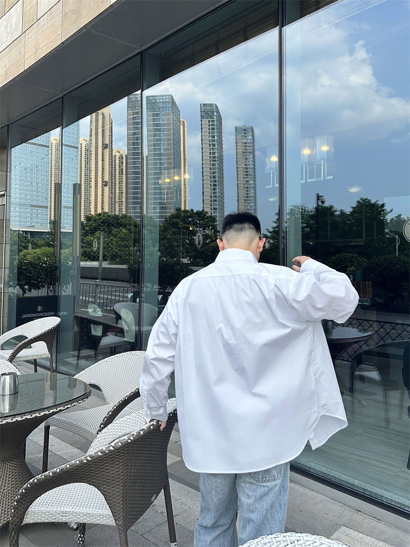 발렌시아가 나노 BB 아트워크 포플린 셔츠（세븐） - 상세 이미지