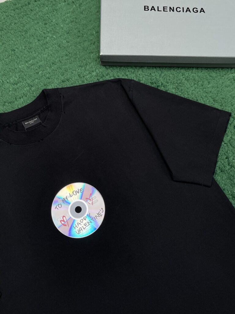 Balenciaga 발렌시아가 남자 TO MY LOVE 핏 블랙 미디엄 티셔츠 레플리카 6번 이미지 - 의류 | 세미샵 레플리카 사이트