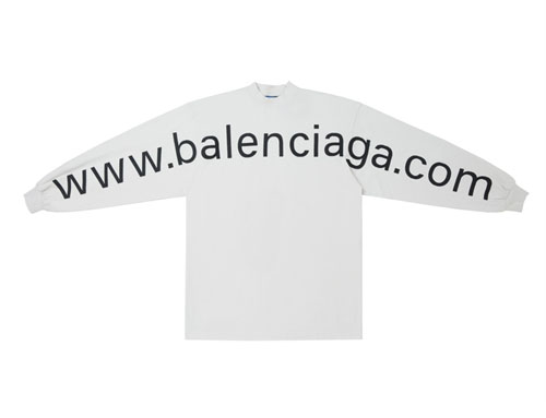 발렌시아가 롱슬리브 도트 BAL.COM 긴팔 티셔츠 - 상세 이미지