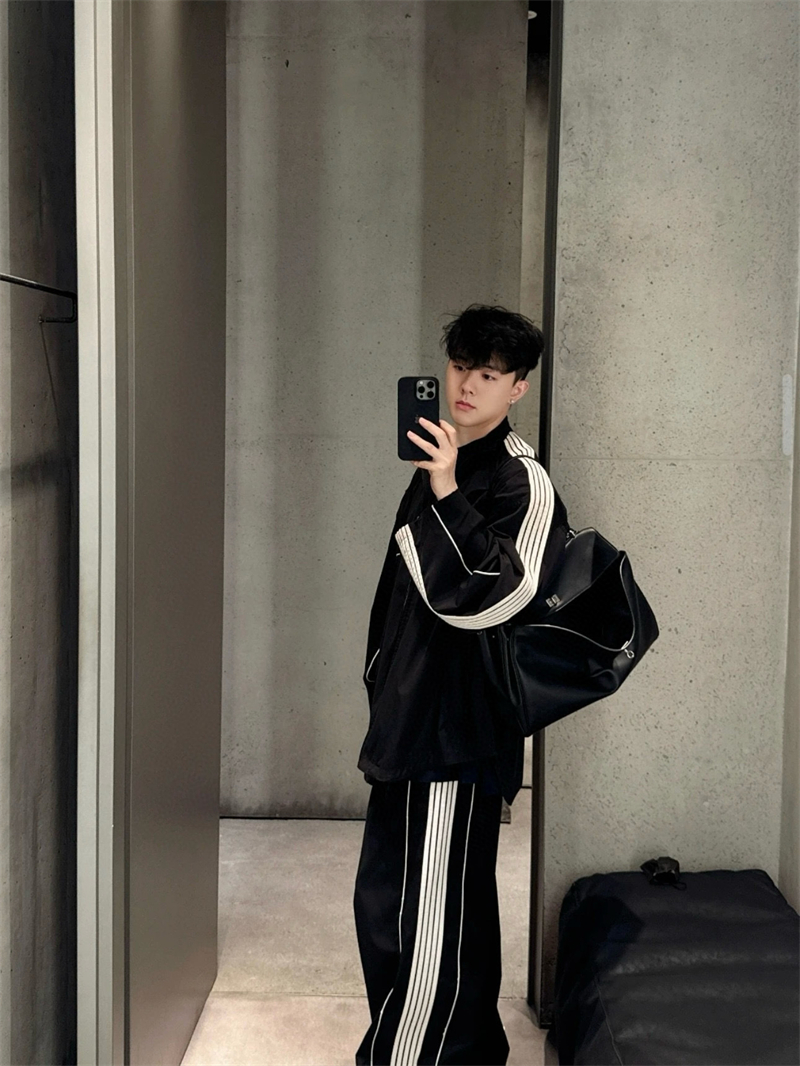 발렌시아가 루프 스포츠 아이콘 스트레치 테크니컬 패브릭 트랙수트 자켓（세븐） - 상세 이미지