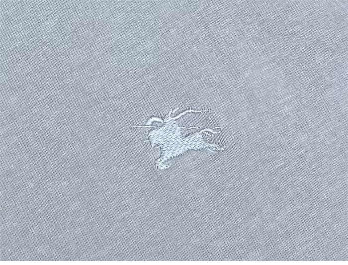 버버리 EKD 자수 넥 포인트레터링 반팔 티셔츠（레어） - 상세 이미지