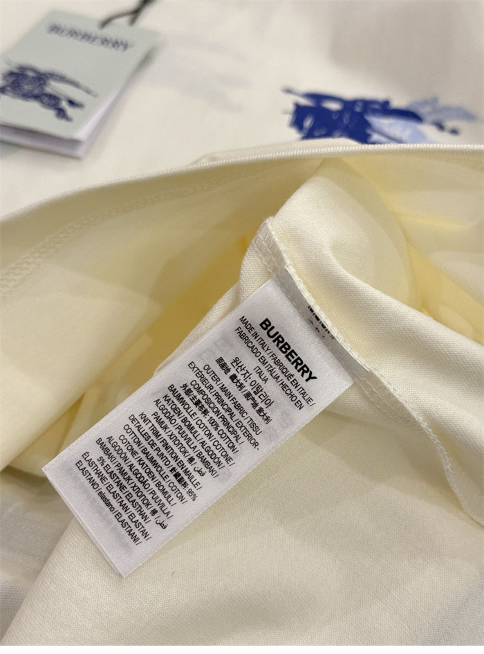 버버리 EKD 코튼 반팔 티셔츠 - 상세 이미지